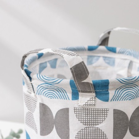 Basket for storage with handles of the share "sand", 21 × 21 × 20 cm, blue color-2