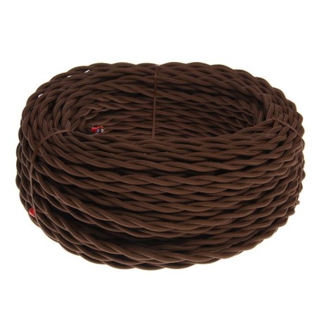 Bironi wire, 2*1.5 mm2, twisted, brown color 1CT-50M