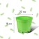 Pot for seedlings, 5 l, d = 22 cm, h = 18 cm, green, greengo