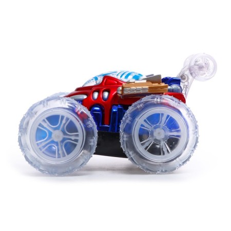 Radio-controlled “Trick” car, works on batteries, lighting effects, blue color, blue-1