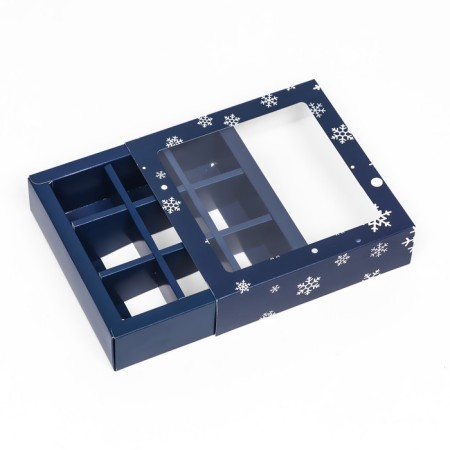 Folding box under 9 sweets, “Christmas tree, Gori!”, 13.7 x 13.7 x 3.5 cm-9