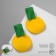Earrings Metal "brightness" geometry, yellow-green color