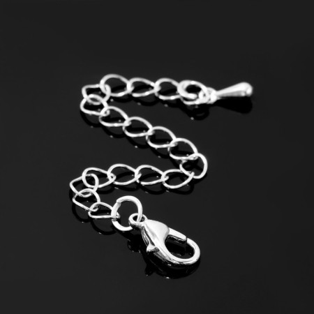 Castle Castle SM-951 (set 5 pcs.), 15 × 6mm, with an extension chain of 7.5 cm, silver color