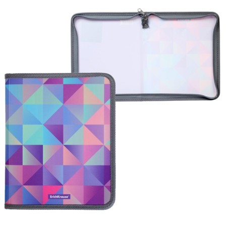 Lightning folder with A5+, 550 μm, Erichkrause Magic Rhombs, up to 150 sheets, with a pattern