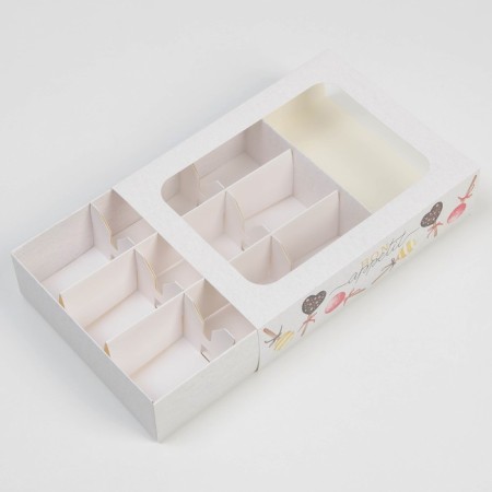 Box of 9 sweets, confectionery packaging "Bon Appetit", 15.2 x 20 x 5 cm-2