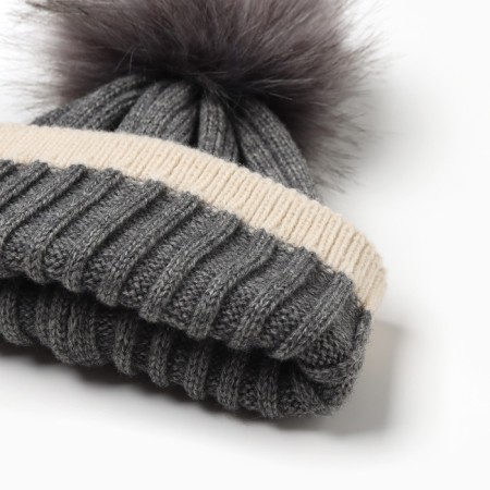 Women's hat minku, gray color, rr 58-60-4