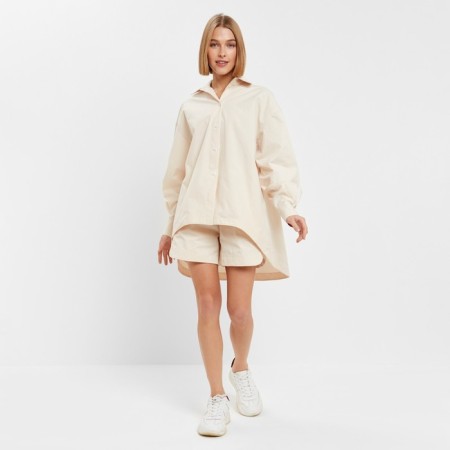 Women's costume (shirt, shorts) minku: overSize color Milk, size 44-1