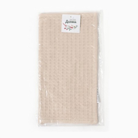 Toward "Dolyana" col. Beige 35x60 cm, 100% hl., large waffle 220 g/m2-3