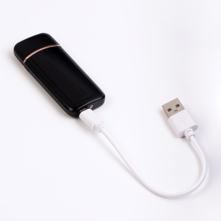 Electronic lighter "Badboy", USB, spiral, 3 x 7.3 cm, black-2