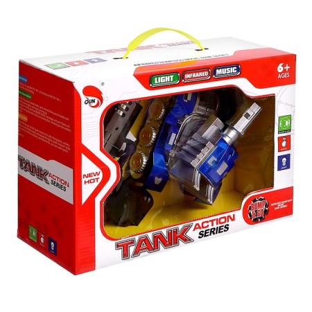 Artillery tank, with a gun, light and sound effects, works from batteries, mix color-9