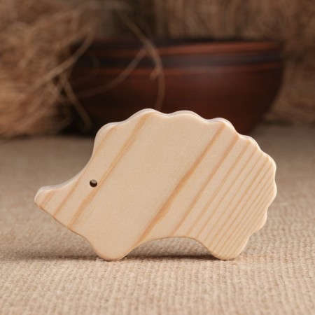 Barrot for creativity "Hedgehog", wood, 9.6x6x1.6 cm