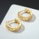 Ring earrings "drawing" contour, color gold, d = 1.5