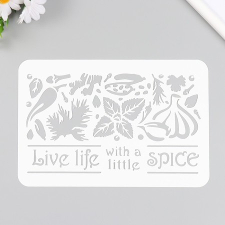 Plastic stencil "spices" 16x24 cm