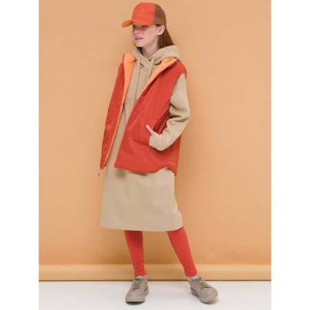 Vest for girls, height 140 cm, orange color-13