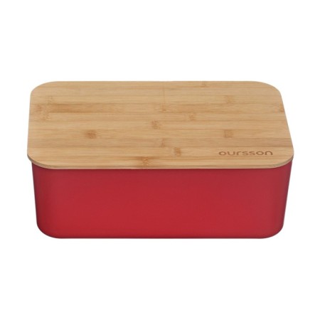 Khlebnitsa Oursson, 29.6 × 19.6 × 11 cm, with a cutting board, red-5