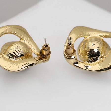 Earrings with pearls "exclus" velvet mini, color gold-2