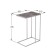 Table Nama, 500x310x705, gray marble/chrome