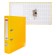 A4, 50 mm, calligrata, PVC, embossing "flax", metal edging, pocket for a spine, gathered, yellow, mix