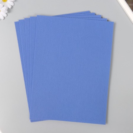 A set of felt 22x30 cm, 5 sheets, Korea, col. cornflower-1