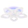 LED ceiling LED with RGB backlight and Ambrella Light, Original, FA3925, 5XLED, 100 W, 7500LUM, 3000-6400K, white color.