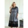 Women's dress, size 62, gray color
