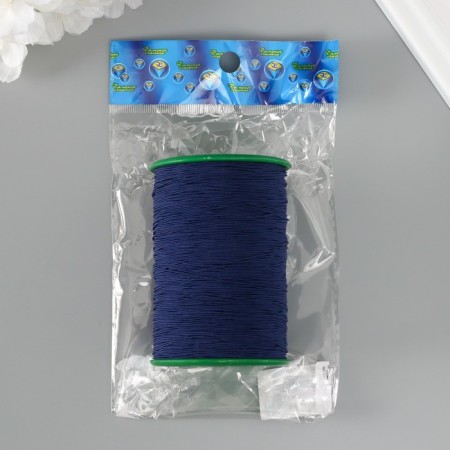 Spandex for beads, length 500 m, col. blue-3