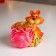 Piglite Polystone "Red Tiger with a barrel/bag of gold coins" MIX 9.5x7.5x10 cm
