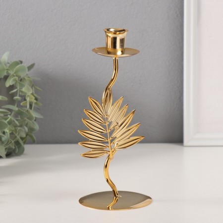 Summary Metal for 1 candle "Fern sheet" D-2 cm 9x9x21 cm-1