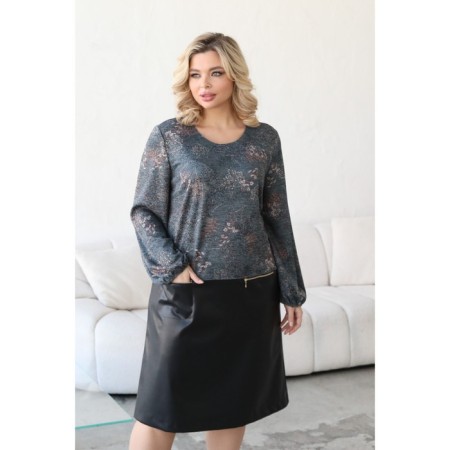 Female dress, size 58, black color-9