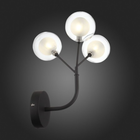 Sconces st. SL376.401.03. Demele. 3x2 W, G4 LED, 15x20 cm, black color-2