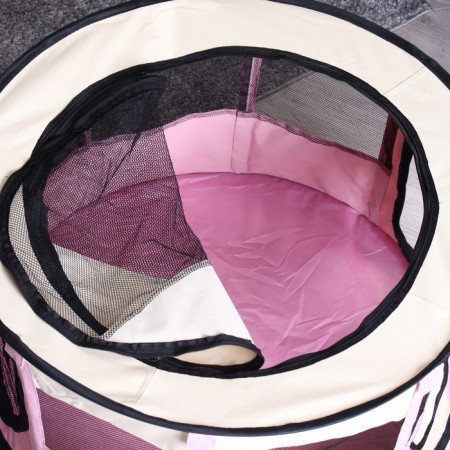 Animal aviary, tent, round, 70 x 40 cm, pink-9
