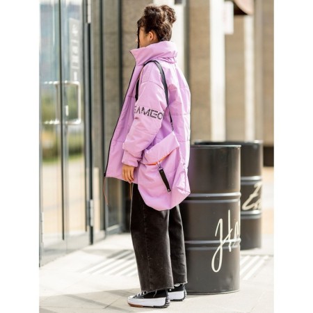 Jacket for girls, height 158 ​​cm, lilac color-4