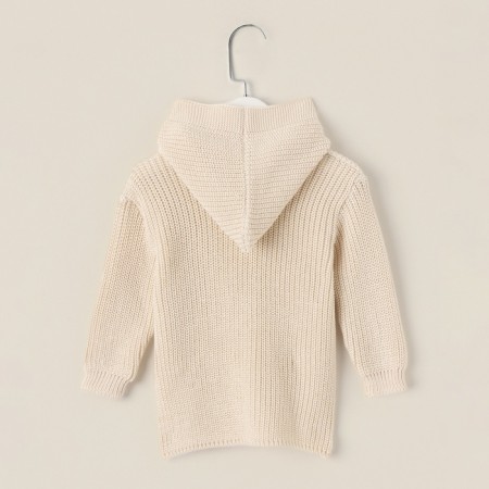Knitted cardigan with a hood SL Home, r.86-92 cm, milk-9