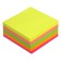 Block with a sticky edge, 76 x 76 mm, 400 sheets, fluorescent, 5 colors, mix