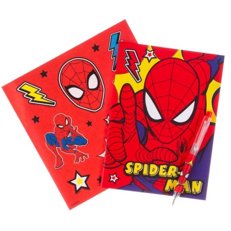 Chancellery set, notebook A6, pen, stickers, spider-man-3