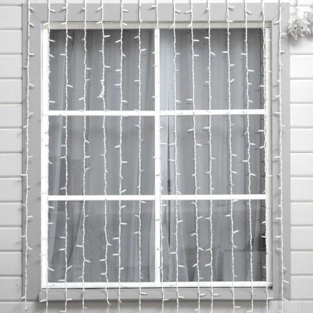 Girland "Curtain" 2 x 6 m, IP65, UMS, white rubber thread, 1440 LED, glow warm white, 220 V-2
