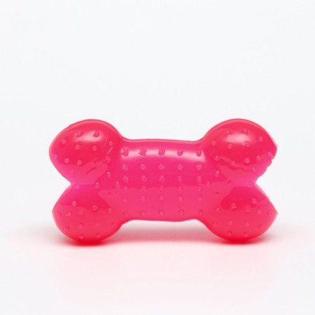 Chewing toy Superproof "Small bone", 8.5 cm, pink-1