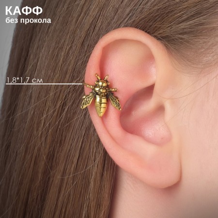 Earring "Kaff" Firefly, color black gold