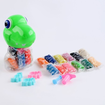 Dragon modeling dough 12 colors of 12.5 g, 3 shapes, color mix-1
