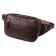 Waist bag, 2 parts on a zipper, adjustable belt, brown color