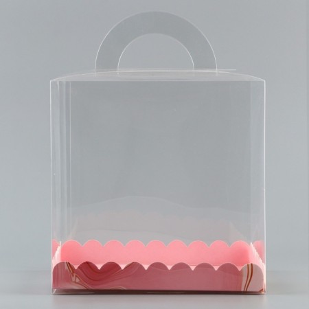 Confectionery box, chest, packaging, pink gamma, 20 x 20 x 20 cm-5