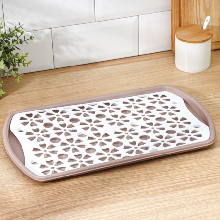 Battle with a liner for drying dishes, 40 × 24 cm, color mix-5