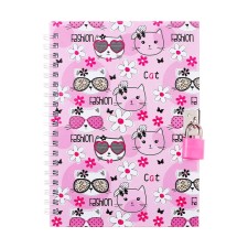 Gift notebook, 45 sheets, line, on the castle, on the crest, cats (17.8x13cm)