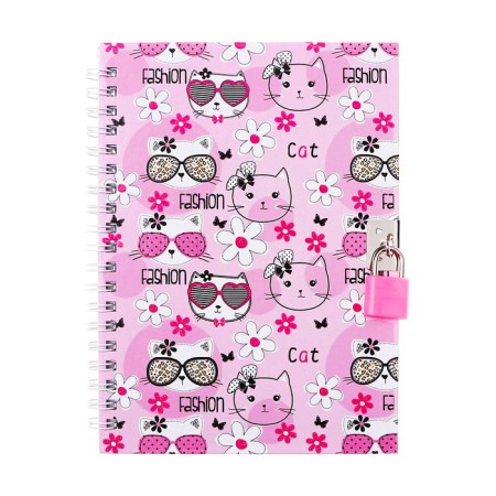 Gift notebook, 45 sheets, line, on the castle, on the crest, cats (17.8x13cm)