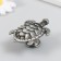 Handle for the casket Metal "Turtle" aged silver 6.1x4.4 cm