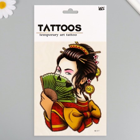 Tattoo on the body color "Eternal geisha" 26.1x14.6 cm