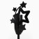Summary "Stars", black, 7.4 x 15.3 cm, diam. under a candle 2.2 cm