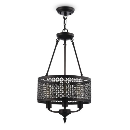 Cel and chandelier FR4166-PL-03C-BL CONTE, 360x360x1630 mm, E27, 3x60W, brown color-2