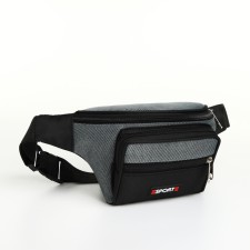 Board belt on lightning, 3 outer pockets, gray/black color