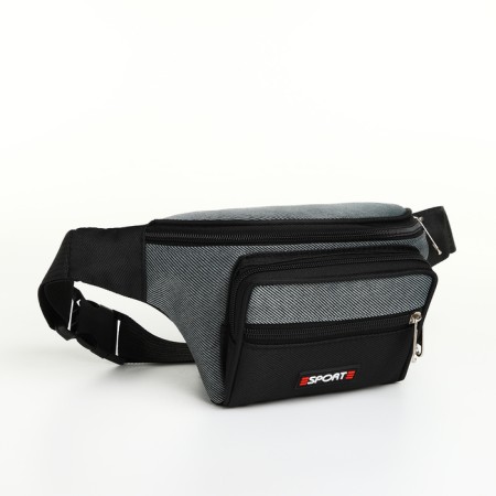Board belt on lightning, 3 outer pockets, gray/black color